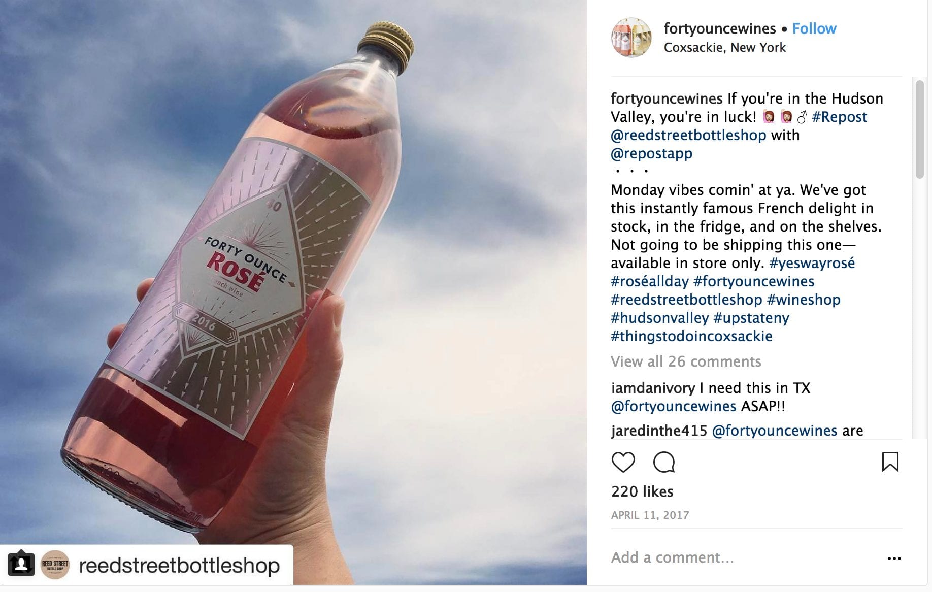40 oz rosé